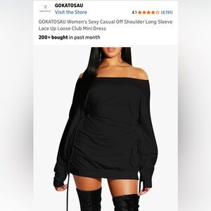 Off-Shoulder Black Dress